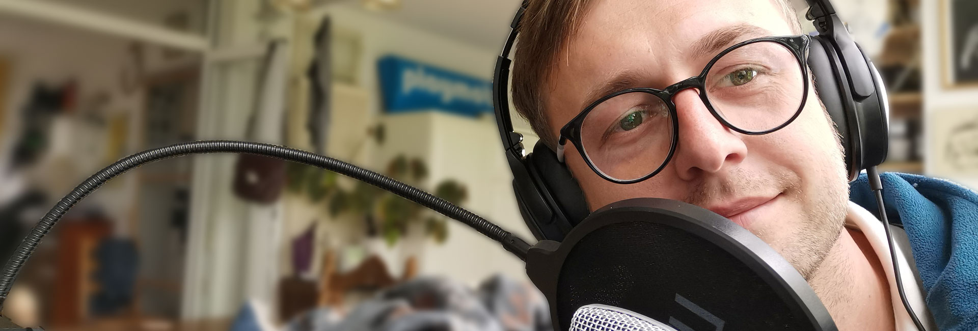 Jens bei der Aufzeichnung zum Podcast #Lambda Talk podcast.jpg